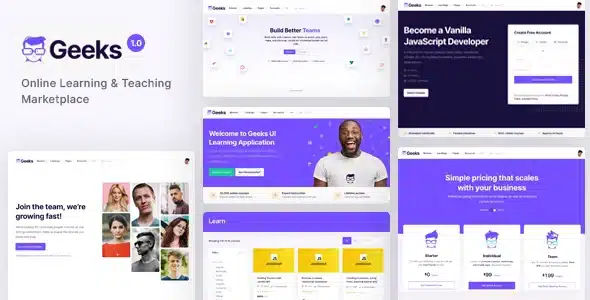 Geeks Online Learning Marketplace WordPress Theme