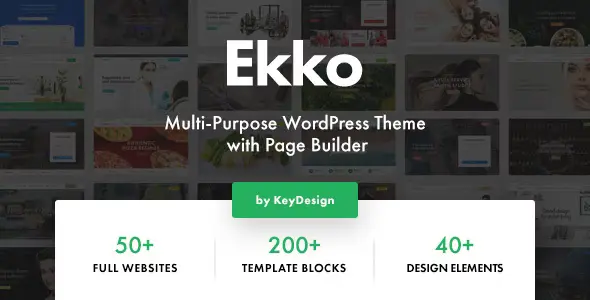 Ekko Multi-Purpose WordPress Theme with Page Builder