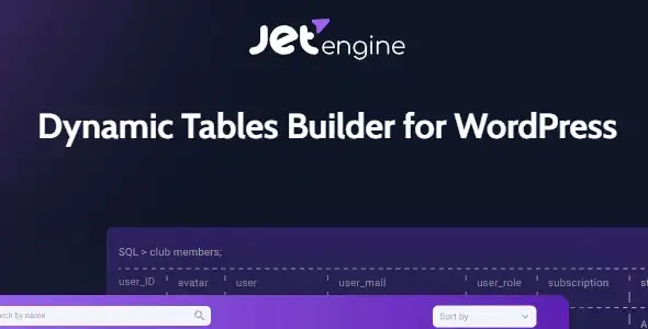 JetEngine Dynamic Tables Builder