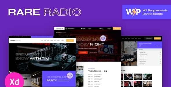 Rare Radio Online Music Radio WordPress Theme