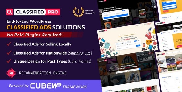 ClassifiedPro Local Classifieds Ads WordPress Theme