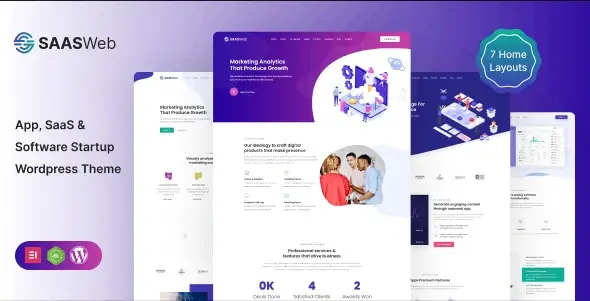 Saasweb WordPress Theme For App & Saas Products