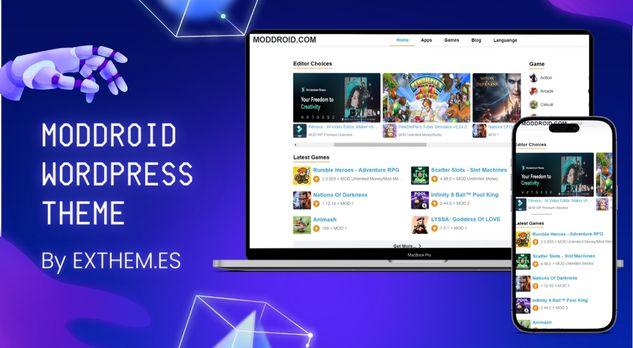Moddroid WordPress Theme by EXthem.es