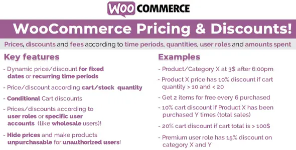 WooCommerce Pricing & Discounts By vanquish