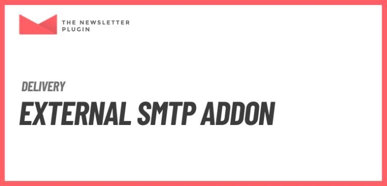 Newsletter - External SMTP Addon
