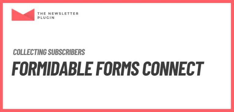 Newsletter - Formidable Forms Connect Addon