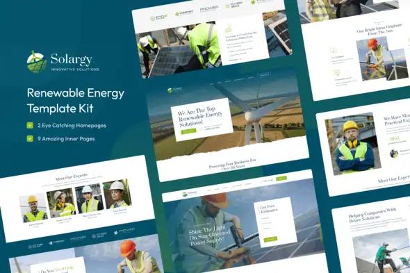 Solargy Solar & Alternative Energy Elementor Template Kit