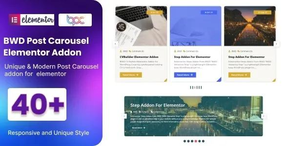 BWD Creative Post Carousel 2.5 – Addon for Elementor