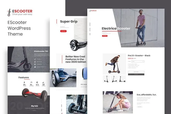 Escoot – One Page, Single Product WoocommerceTheme