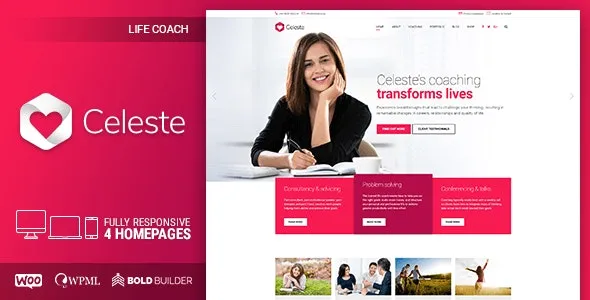 Celeste – Life Coach & Therapist WordPress Theme