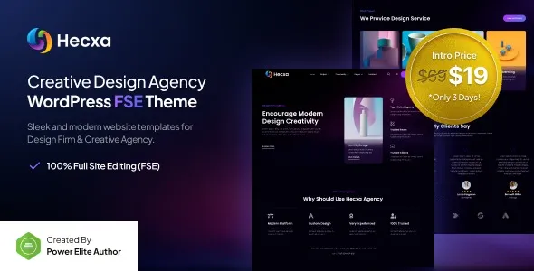Hecxa - Creative Design Agency FSE WordPress Theme