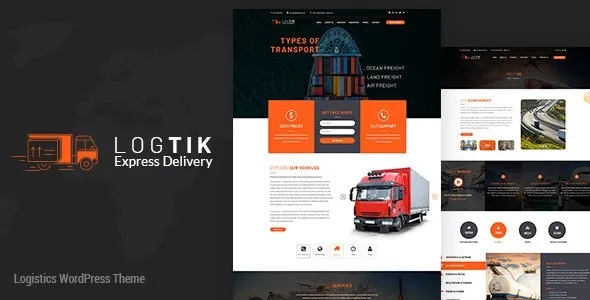 Logtik - WP Logistics, Cargo Transportation Theme