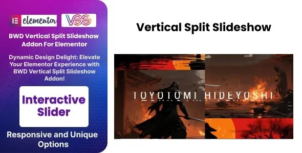 BWD Vertical Split Slideshow- Addon For Elementor