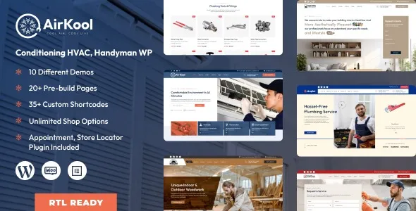 Air Kool - Conditioning HVAC, Handyman WordPress