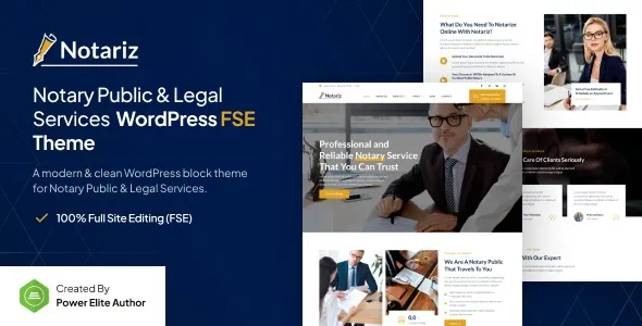 Notariz - Notary Public & Legal Services FSE WordPress Theme