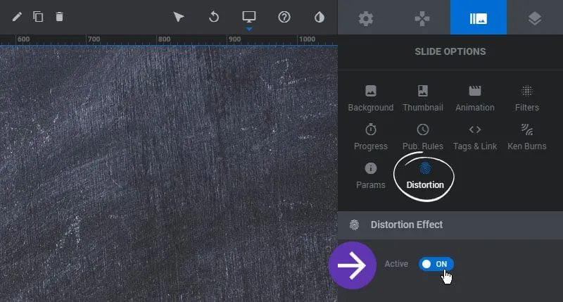 Slider Revolution Distortion Effect Add-On