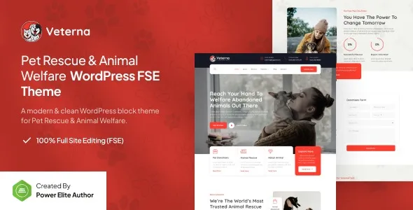 Veterna - Pet Rescue & Animal Welfare FSE WordPress Theme