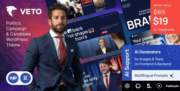 Veto – Politics, Campaign & Candidate WordPress Theme