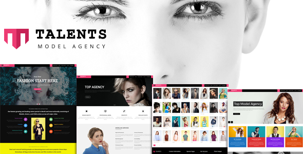 Talents Model Agency WordPress CMS Theme