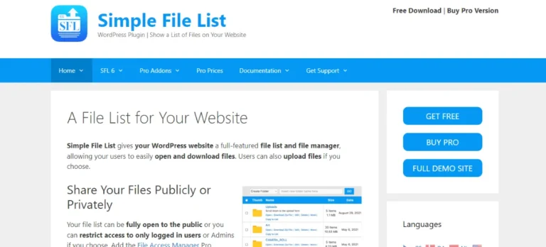 Simple File List Pro