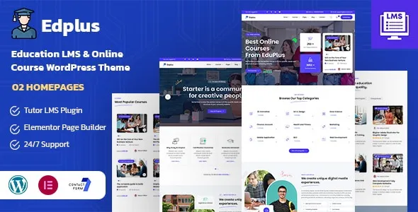 Edplus - Education & Online Course WordPress Theme