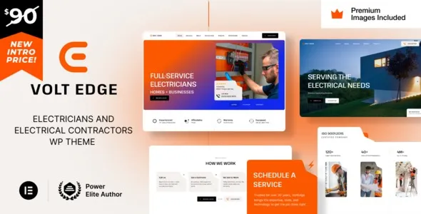 VoltEdge – Electrician Electrical Contractor WordPress Theme