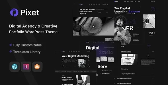 Pixet - Creative Portfolio & Digital Agency WordPress Theme