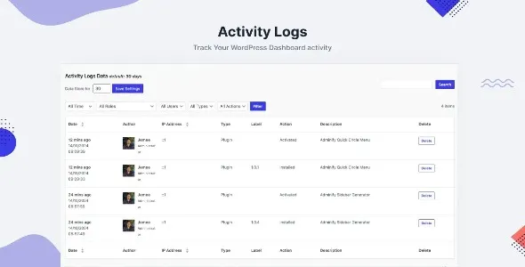 Adminify Pro Activity Logs