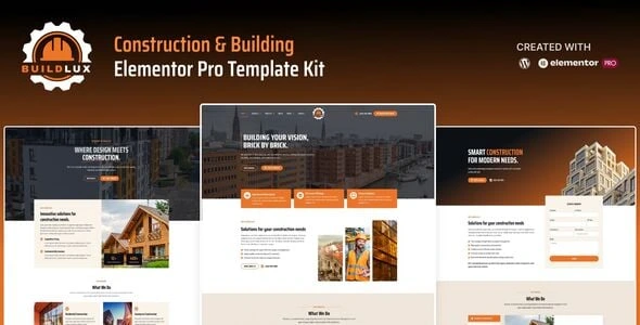 Buildlux - Construction Elementor Pro Template Kit
