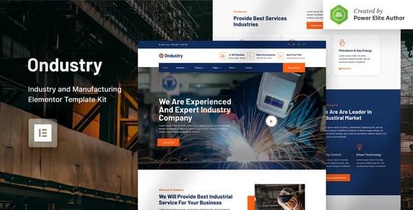 Ondustry – Industry & Manufacturing Elementor Template Kit
