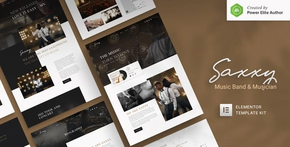 Saxxy - Music Band & Musician Elementor Template Kit