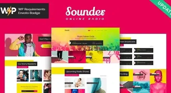 Sounder Online Internet Radio Station WordPress Theme