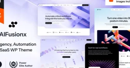 AI FusionX – AI Agency Tech & SaaS WordPress Theme