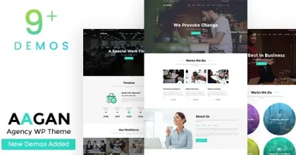 Aagan - Agency, Startup WordPress Theme