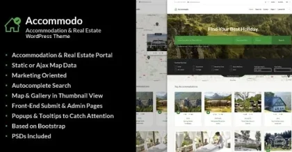 Accommodo - Accommodation Travel WordPress Theme