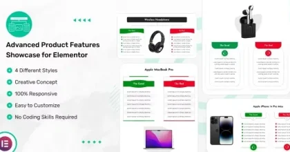 Advanced Product Features Showcase for Elementor