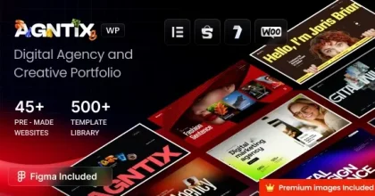 Agntix – Digital Agency & Creative Portfolio WordPress Theme