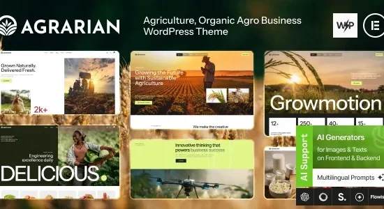 Agrarian - Agriculture Company & Organic Farm WordPress Theme