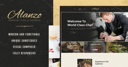 Alanzo – Personal Chef & Wedding Catering Event WordPress Theme