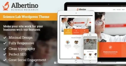 Albertino – Science Laboratory Research & Technology WordPress Theme