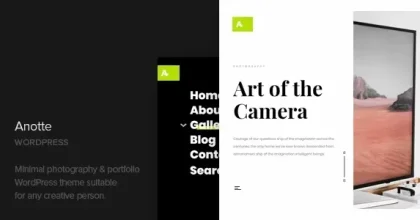 Anotte - Horizontal Photography WordPress Theme