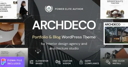 Archdeco Architecture & Interior Design Agency Portfolio WordPress Theme