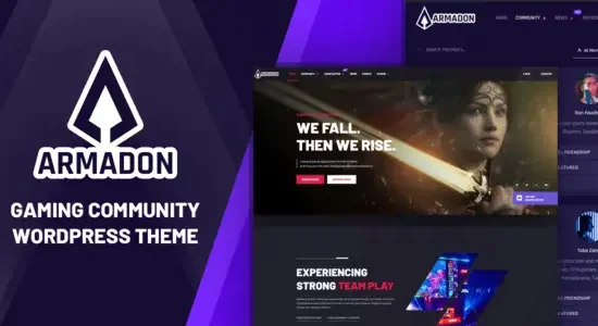 Armadon Gaming Community WordPress Theme