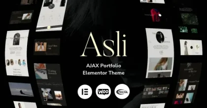 Asli - AJAX Portfolio Elementor WordPress Theme