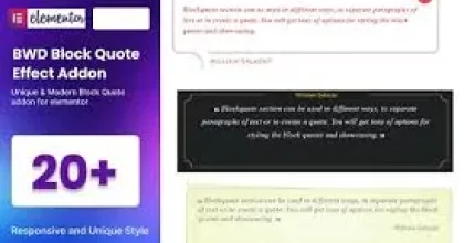 BWD Block Quote Addon For Elementor