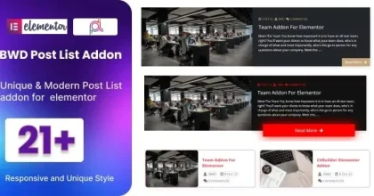BWD Blog Post List Addon For Elementor