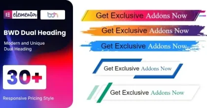 BWD Dual Heading addon for elementor