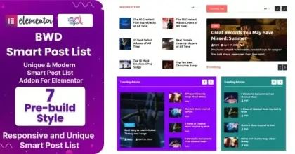 BWD Smart Post List Addon For Elementor