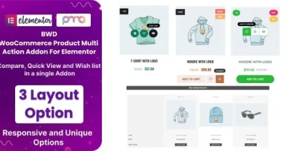 BWD WooCommerce Product Multi Action Addon For Elementor