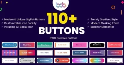 BWD creative buttons elementor addon